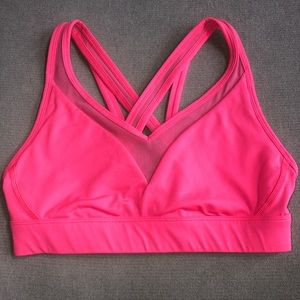 Hot pink sports bra